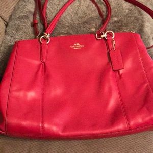 Red Leather Coach bag